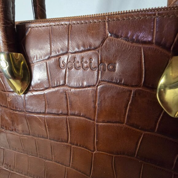 Vintage Bettina Leather Alligator Handbag - Picture 13 of 16